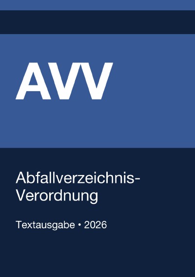 'Cover von AVV – Abfallverzeichnis-Verordnung (Deutschland) 2026'-Cover