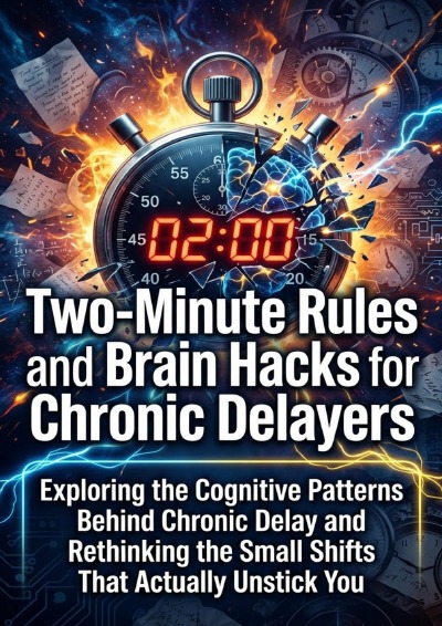 'Cover von Two-Minute Rules and Brain Hacks for Chronic Delayers'-Cover