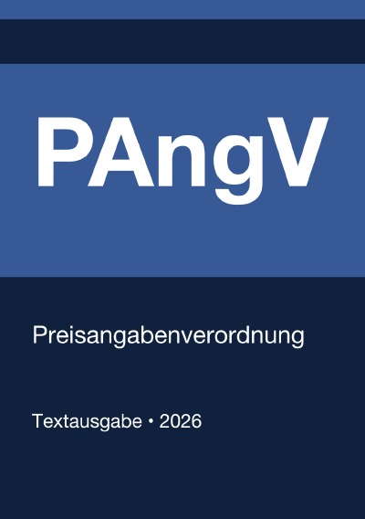 'Cover von PAngV – Preisangabenverordnung (Deutschland) 2026'-Cover