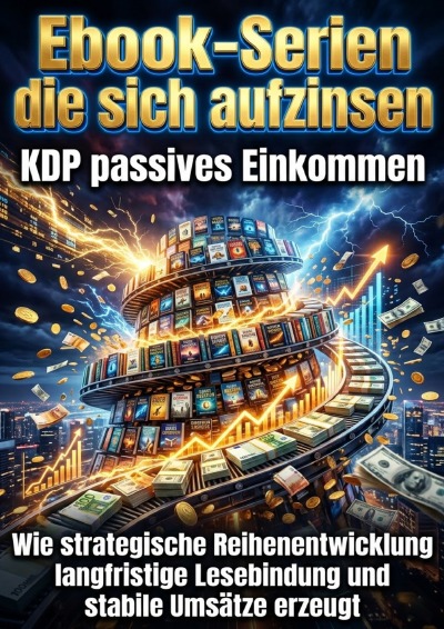 'Cover von Ebook‑Serien die sich aufzinsen: KDP passives Einkommen'-Cover