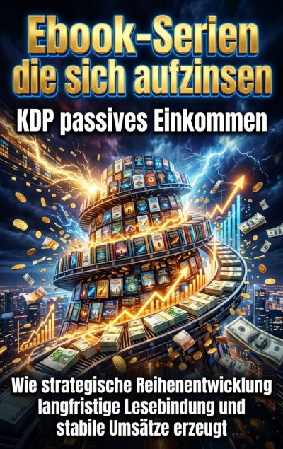 'Cover von Ebook‑Serien die sich aufzinsen: KDP passives Einkommen'-Cover