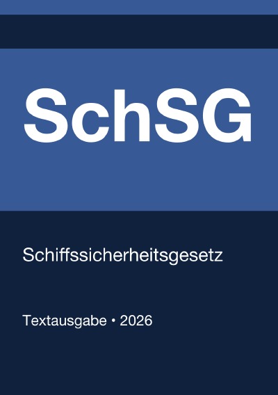 'Cover von SchSG – Schiffssicherheitsgesetz (Deutschland) 2026'-Cover