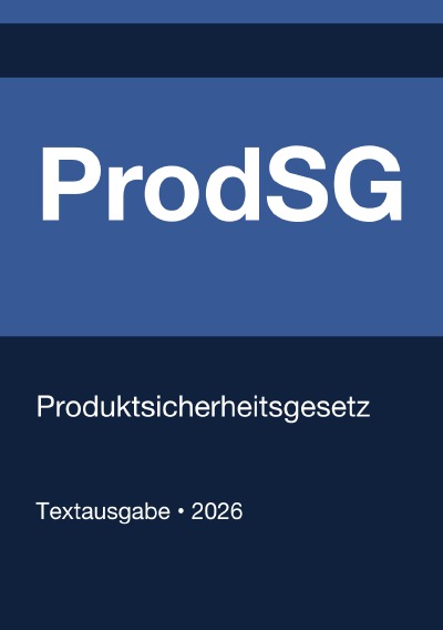 'Cover von ProdSG – Produktsicherheitsgesetz (Deutschland) 2026'-Cover