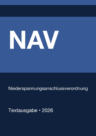 'Cover von NAV – Niederspannungsanschlussverordnung (Deutschland) 2026'-Cover