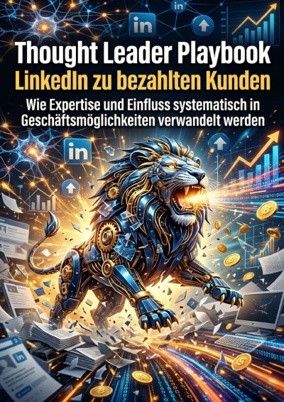 'Cover von Thought Leader Playbook: LinkedIn zu bezahlten Kunden'-Cover
