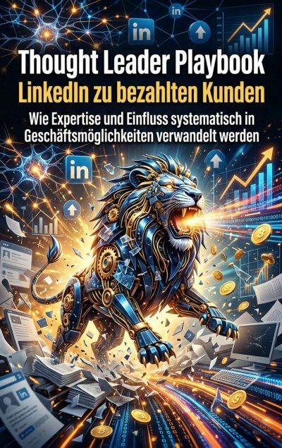 'Cover von Thought Leader Playbook: LinkedIn zu bezahlten Kunden'-Cover