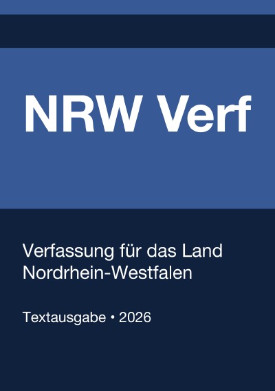 'Cover von NRW Verf – Verfassung für das Land Nordrhein-Westfalen 2026'-Cover