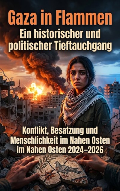 'Cover von Gaza in Flammen: Ein historischer und politischer Tieftauchgang'-Cover