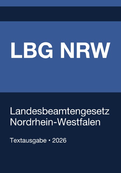'Cover von LBG NRW – Landesbeamtengesetz Nordrhein-Westfalen 2026'-Cover