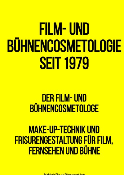 'Cover von Film- und Bühnencosmetologie seit 1979'-Cover