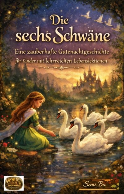 'Cover von Die sechs Schwäne  Eine zauberhafte Gutenachtgeschichte für Kinder mit lehrreichen Lebenslektionen'-Cover