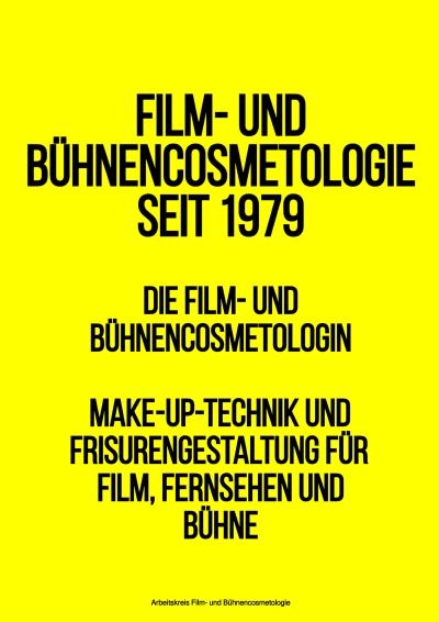 'Cover von Film- und Bühnencosmetologie seit 1979'-Cover