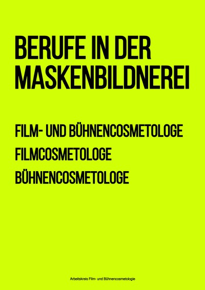 'Cover von Berufe in der Maskenbildnerei'-Cover