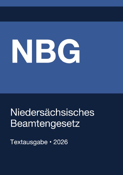 'Cover von NBG – Niedersächsisches Beamtengesetz 2026'-Cover
