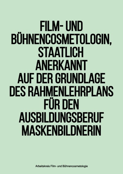 'Cover von Film- und Bühnencosmetologin, staatlich anerkannt'-Cover