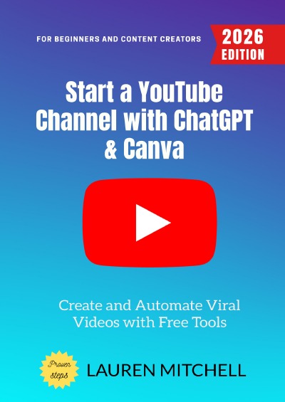 'Cover von Start a YouTube Channel with ChatGPT & Canva:'-Cover