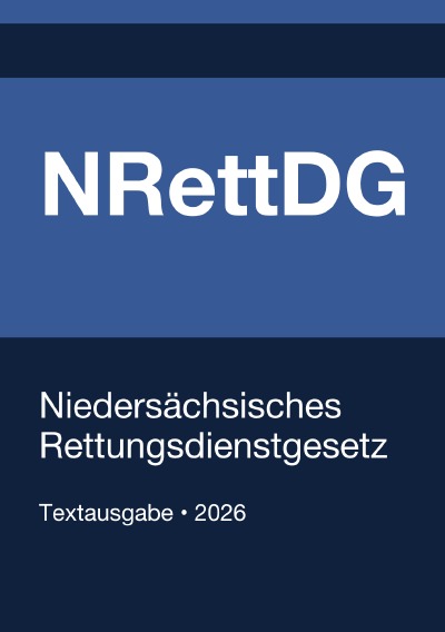 'Cover von NRettDG – Niedersächsisches Rettungsdienstgesetz 2026'-Cover