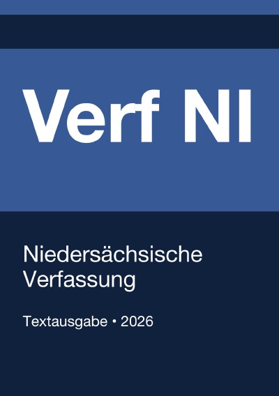 'Cover von Verf NI – Niedersächsische Verfassung 2026'-Cover