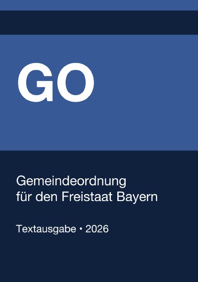 'Cover von GO – Gemeindeordnung Freistaat Bayern'-Cover