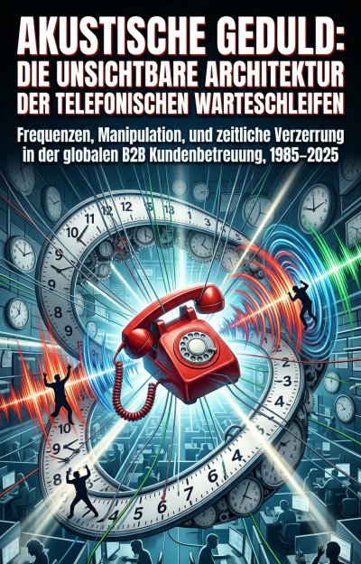 'Cover von Akustische Geduld: Die unsichtbare Architektur der telefonischen Warteschleifen'-Cover