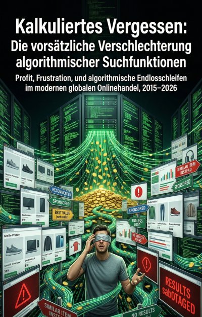 'Cover von Kalkuliertes Vergessen: Die vorsätzliche Verschlechterung algorithmischer Suchfunktionen'-Cover