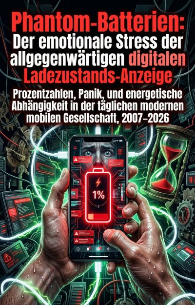 'Cover von Phantom-Batterien: Der emotionale Stress der allgegenwärtigen digitalen Ladezustands-Anzeige'-Cover
