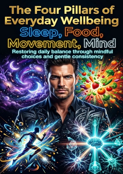 'Cover von The Four Pillars of Everyday Wellbeing: Sleep, Food, Movement, Mind'-Cover