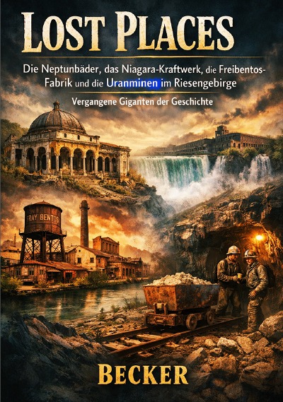 'Cover von Lost Places I Die Neptunbäder, das Niagara-Kraftwerk, die Freibentos-Fabrik und die Uranminen im Riesengebirge – Vergangene Giganten der Geschichte'-Cover