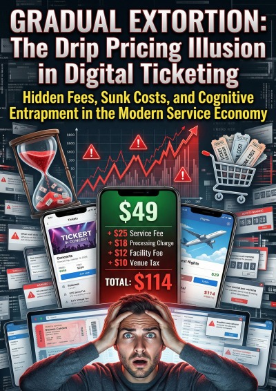 'Cover von Gradual Extortion: The Drip Pricing Illusion in Digital Ticketing'-Cover