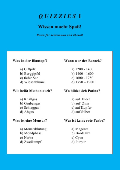 'Cover von Quizzies I'-Cover
