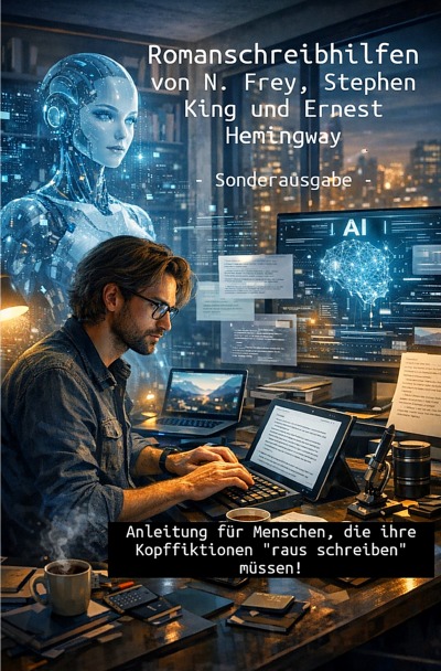 'Cover von Romanschreibhilfen von N. Frey – Stephen King – Ernest Hemingway'-Cover