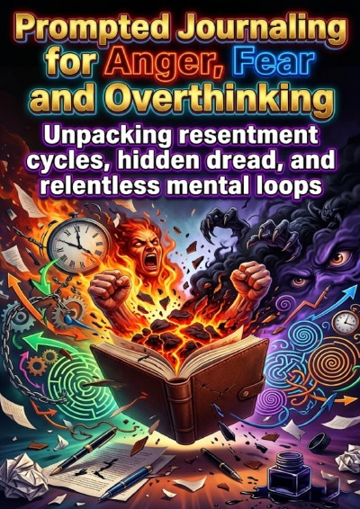 'Cover von Prompted Journaling for Anger, Fear and Overthinking'-Cover