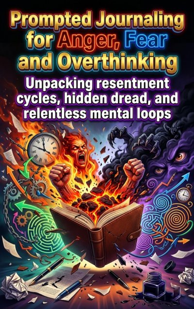 'Cover von Prompted Journaling for Anger, Fear and Overthinking'-Cover