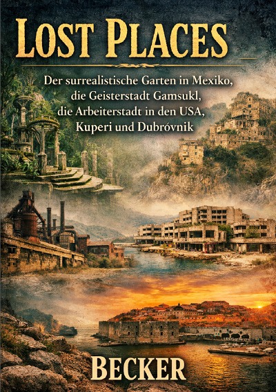 'Cover von Lost Places I Der surrealistische Garten in Mexiko, die Geisterstadt Gamsukl, die Arbeiterstadt in den USA, Kuperi und Dubrovnik'-Cover