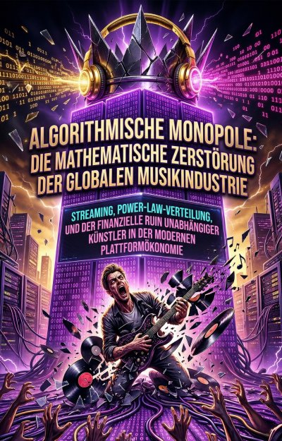 'Cover von Algorithmische Monopole: Die mathematische Zerstörung der globalen Musikindustrie'-Cover