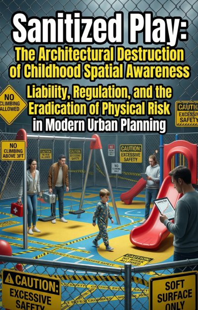 'Cover von Sanitized Play: The Architectural Destruction of Childhood Spatial Awareness'-Cover