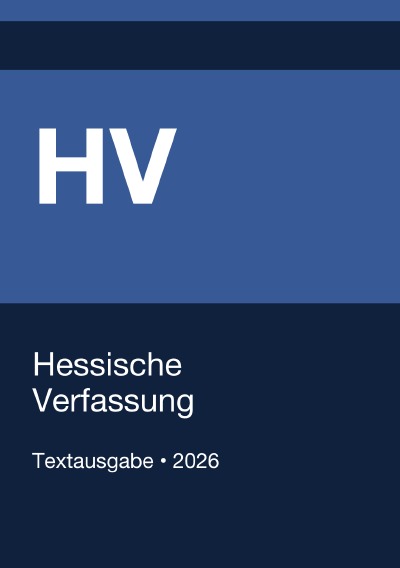 'Cover von HV – Hessische Verfassung 2026'-Cover