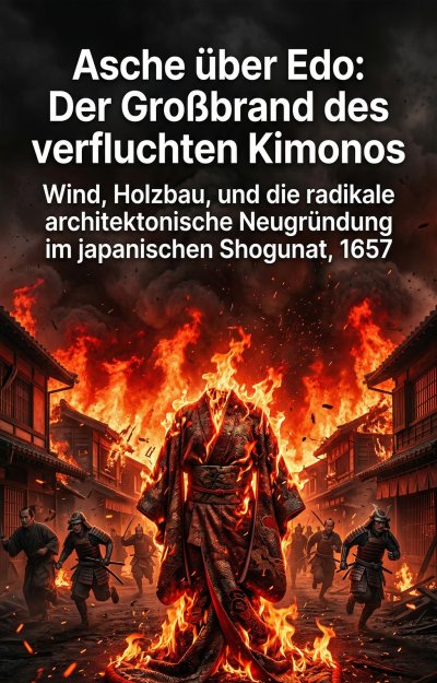 'Cover von Asche über Edo: Der Großbrand des verfluchten Kimonos'-Cover