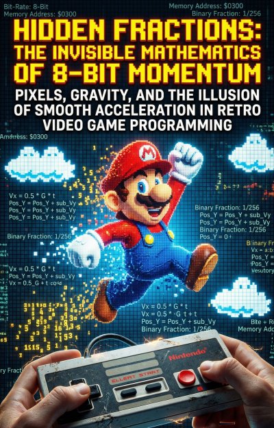 'Cover von Hidden Fractions: The Invisible Mathematics of 8-Bit Momentum'-Cover