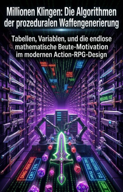 'Cover von Millionen Klingen: Die Algorithmen der prozeduralen Waffengenerierung'-Cover