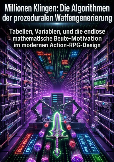 'Cover von Millionen Klingen: Die Algorithmen der prozeduralen Waffengenerierung'-Cover