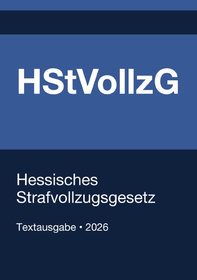 'Cover von HStVollzG – Hessisches Strafvollzugsgesetz 2026'-Cover