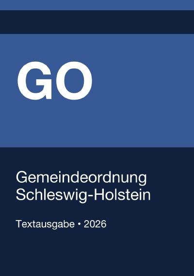 'Cover von GO – Gemeindeordnung Schleswig-Holstein 2026'-Cover
