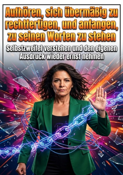 'Cover von Aufhören, sich übermäßig zu rechtfertigen, und anfangen, zu seinen Worten zu stehen'-Cover