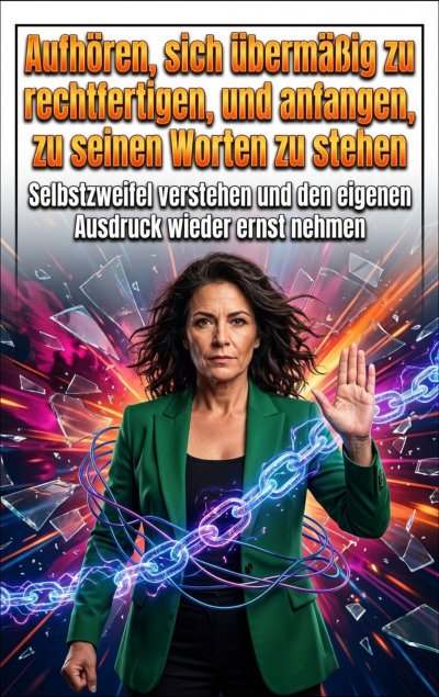 'Cover von Aufhören, sich übermäßig zu rechtfertigen, und anfangen, zu seinen Worten zu stehen'-Cover