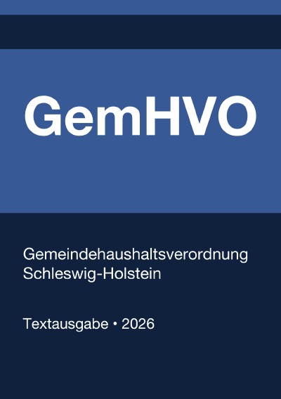 'Cover von GemHVO – Gemeindehaushaltsverordnung Schleswig-Holstein 2026'-Cover