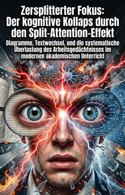 'Cover von Zersplitterter Fokus: Der kognitive Kollaps durch den Split-Attention-Effekt'-Cover