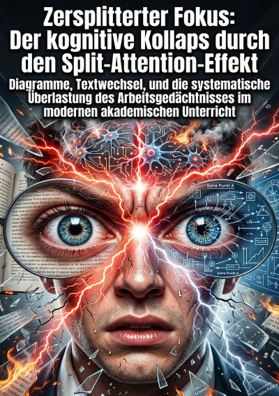 'Cover von Zersplitterter Fokus: Der kognitive Kollaps durch den Split-Attention-Effekt'-Cover