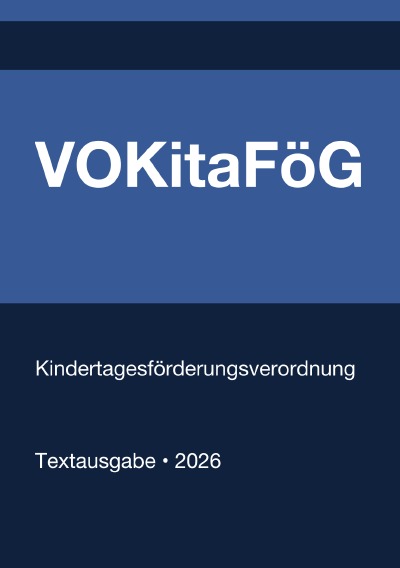 'Cover von VOKitaFöG – Kindertagesförderungsverordnung Berlin 2026'-Cover
