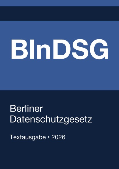 'Cover von BlnDSG – Berliner Datenschutzgesetz 2026'-Cover